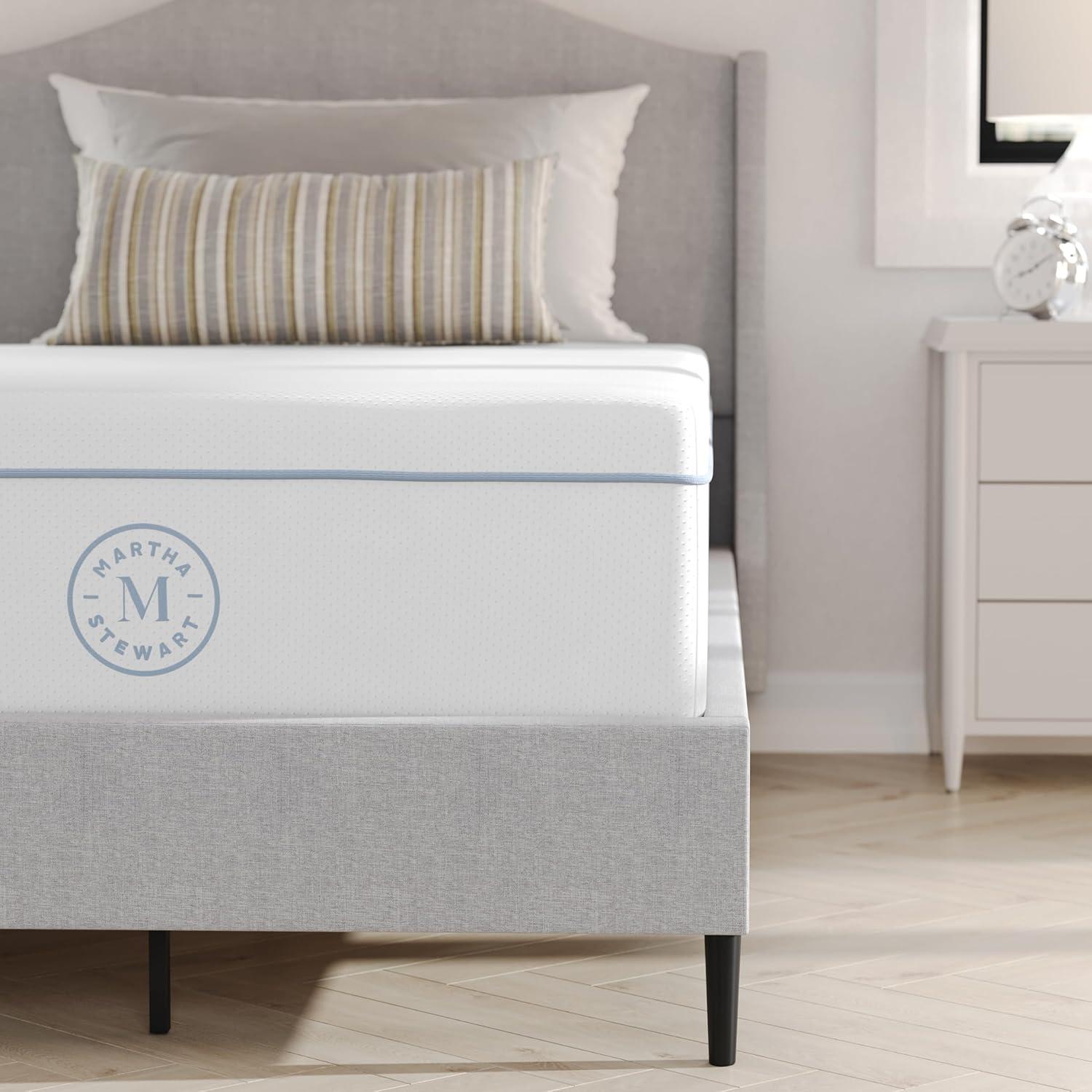 imageMartha Stewart SleepComplete Queen Mattress in a Box MediumFirm Pocket Spring and Foam Hybrid Mattress DualAction Cooling 5Zones Coolweave Cover12 WhiteTwin