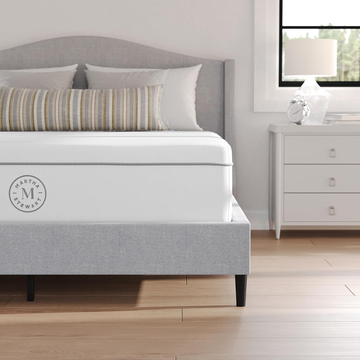 imageMartha Stewart SleepComplete Queen Mattress in a Box MediumFirm Pocket Spring and Foam Hybrid Mattress DualAction Cooling 5Zones Coolweave Cover12 WhiteQueen