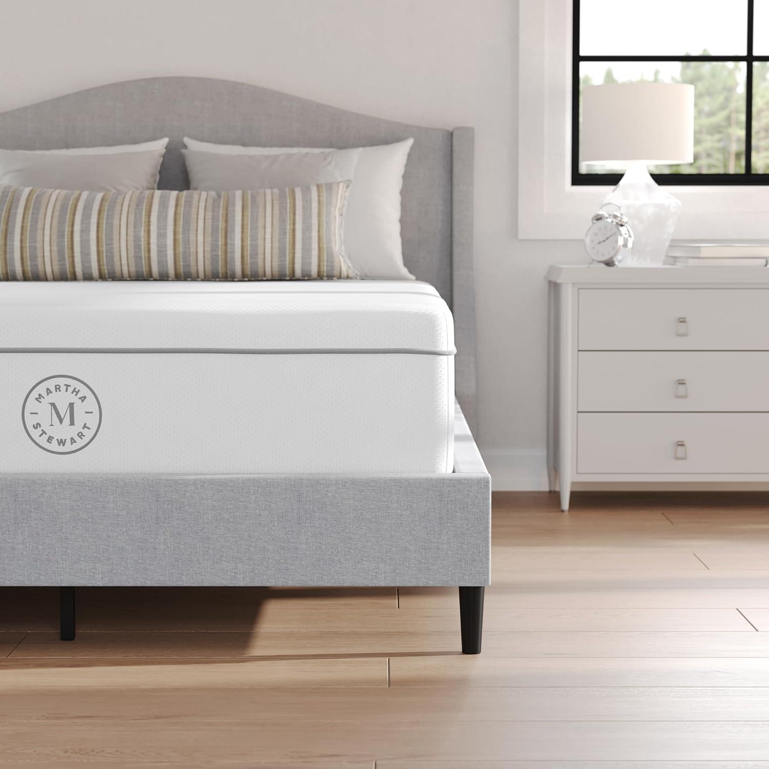 imageMartha Stewart SleepComplete Queen Mattress in a Box MediumFirm Pocket Spring and Foam Hybrid Mattress DualAction Cooling 5Zones Coolweave Cover12 WhiteFull