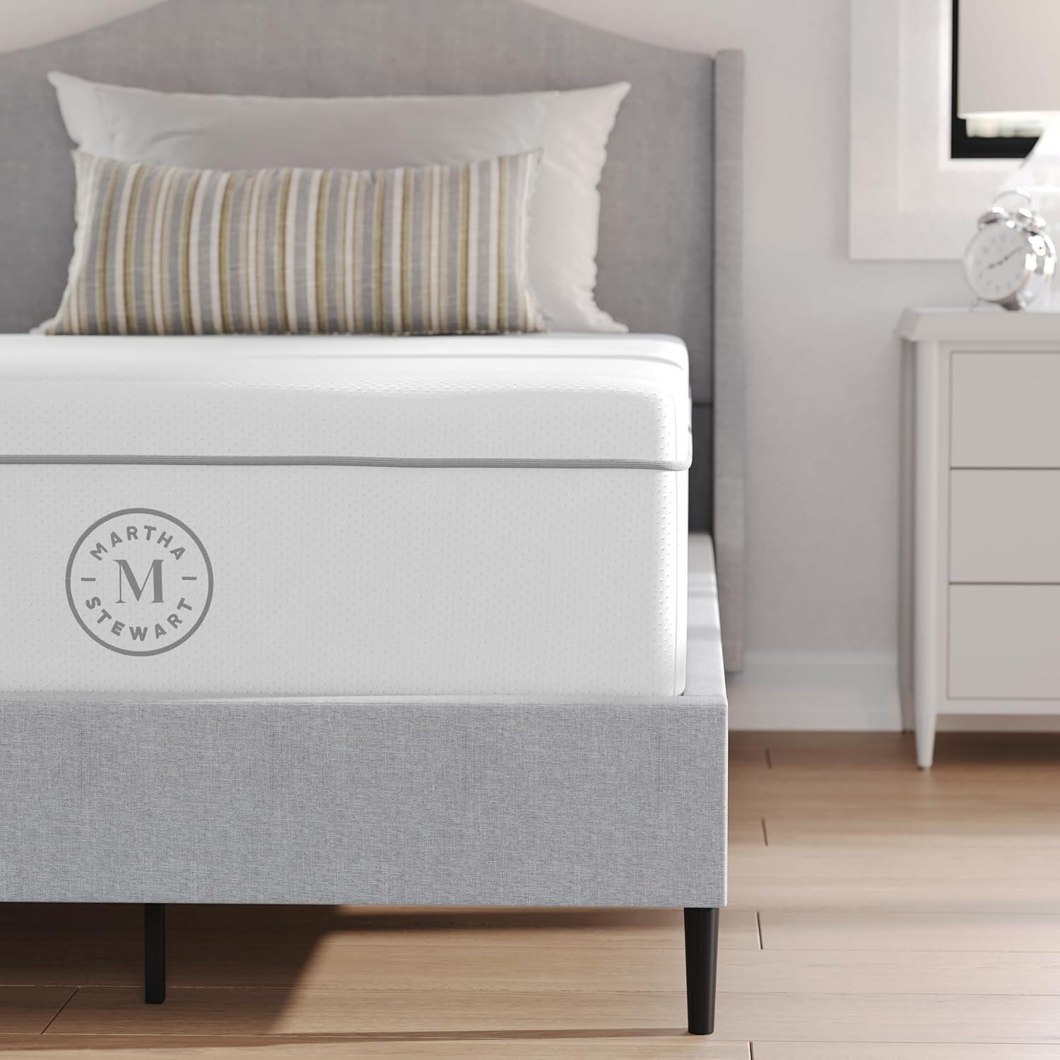 imageMartha Stewart SleepComplete Queen Mattress in a Box MediumFirm Pocket Spring and Foam Hybrid Mattress DualAction Cooling 5Zones Coolweave Cover12 WhiteTwin