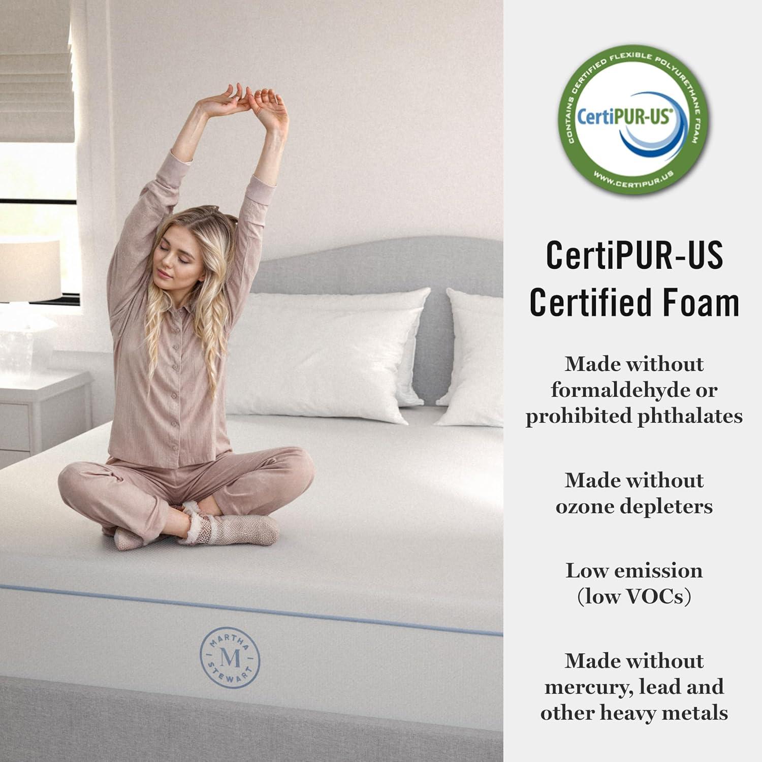 imageMartha Stewart SleepComplete Queen Mattress in a Box MediumFirm Pocket Spring and Foam Hybrid Mattress DualAction Cooling 5Zones Coolweave Cover12 WhiteFull