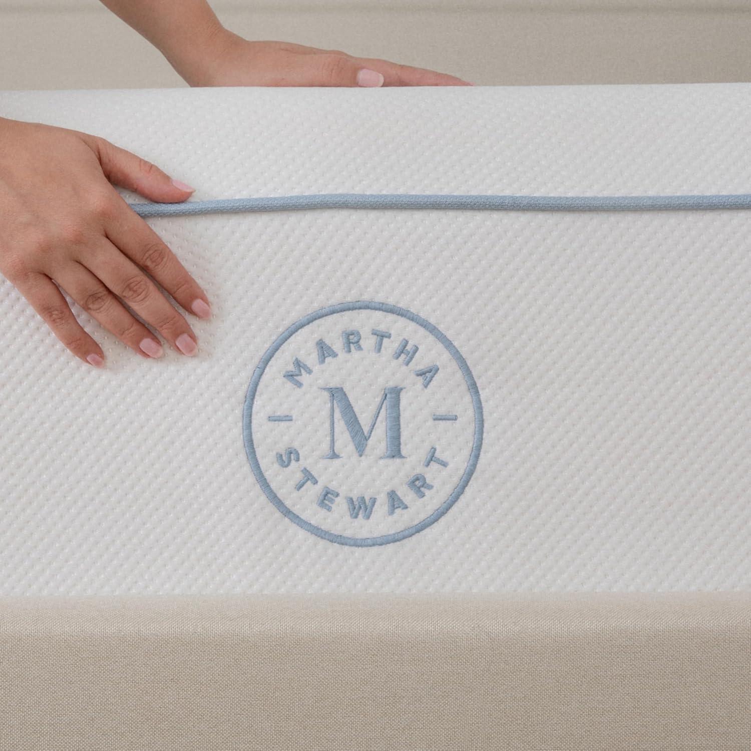 imageMartha Stewart SleepComplete Queen Mattress in a Box MediumFirm Pocket Spring and Foam Hybrid Mattress DualAction Cooling 5Zones Coolweave Cover12 WhiteFull
