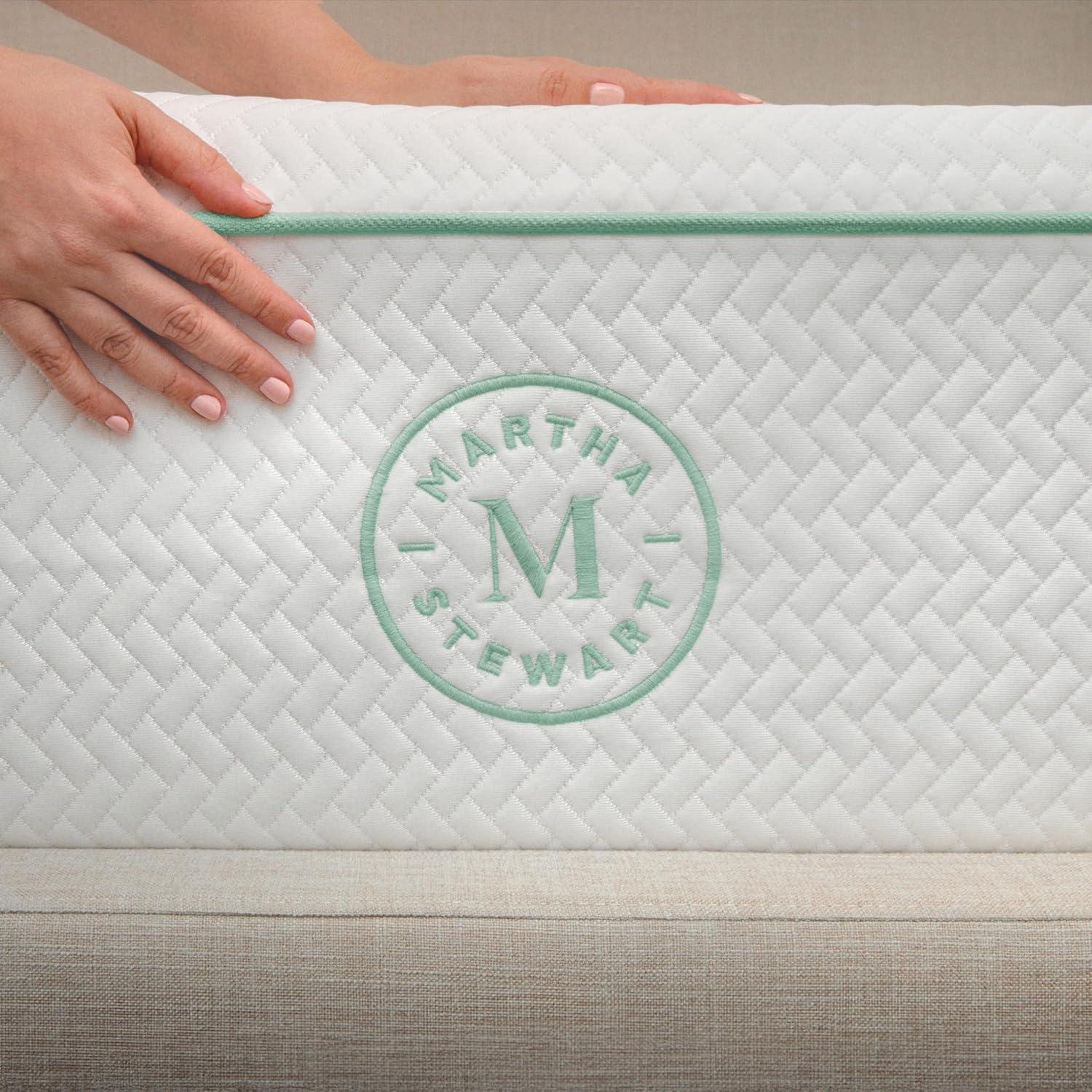 imageMartha Stewart SleepComplete Queen Mattress in a Box MediumFirm TripleAction Cooling Gel Memory Foam Mattress Removable Coolweave Jacquard Cover 12 WhiteFull