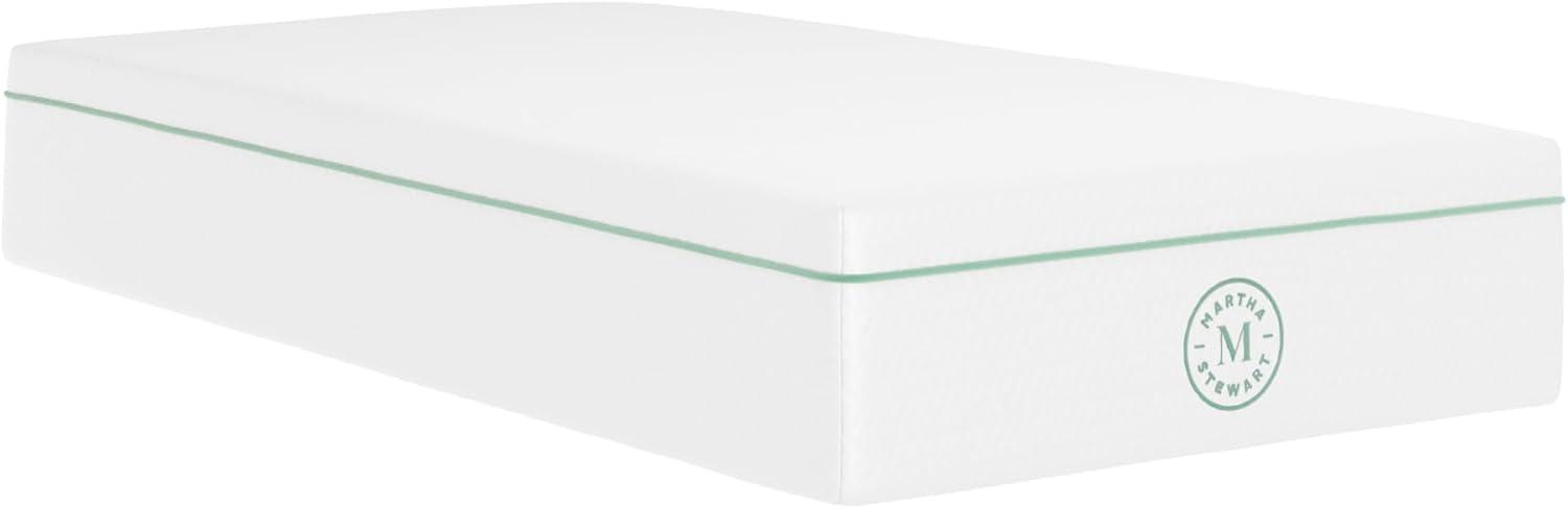 imageMartha Stewart SleepComplete Queen Mattress in a Box MediumFirm TripleAction Cooling Gel Memory Foam Mattress Removable Coolweave Jacquard Cover 12 WhiteTwin