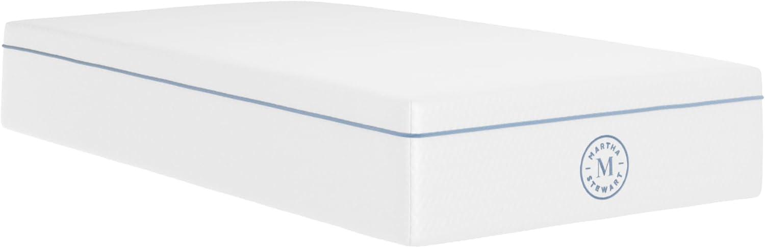 imageMartha Stewart SleepComplete Queen Mattress in a Box MediumFirm TripleAction Cooling Gel Memory Foam Mattress Removable Coolweave Jacquard Cover 12 WhiteTwin