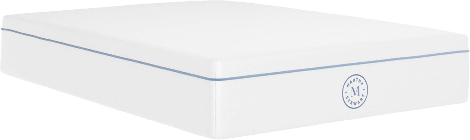 imageMartha Stewart SleepComplete Queen Mattress in a Box MediumFirm TripleAction Cooling Gel Memory Foam Mattress Removable Coolweave Jacquard Cover 12 WhiteFull