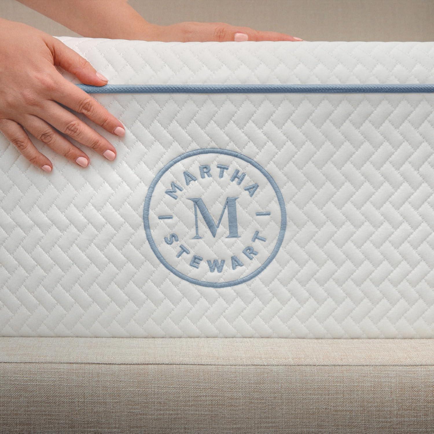 imageMartha Stewart SleepComplete Queen Mattress in a Box MediumFirm TripleAction Cooling Gel Memory Foam Mattress Removable Coolweave Jacquard Cover 12 WhiteTwin