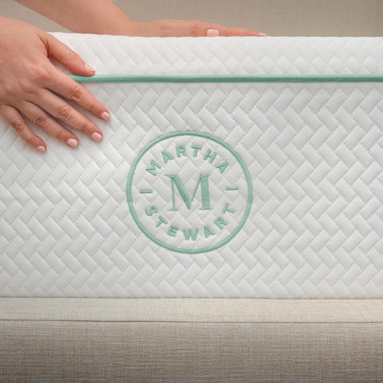 imageMartha Stewart SleepComplete Queen Mattress in a Box MediumFirm TripleAction Cooling Gel Memory Foam Mattress Removable Coolweave Jacquard Cover 12 WhiteQueen