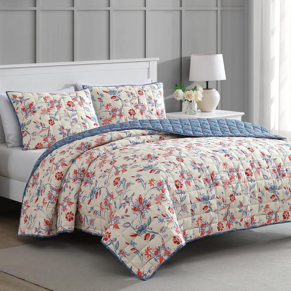 imageMartha Stewart  Twin Bedding Comforter Sets Wonderfully Plush amp Naturally Soft Cotton Flannel Bedding wMatching Pillowcases 2 Piece Bed Sets Yuletide Spruce PlaidHoliday Ribbons RedNadine Painted Jacobean