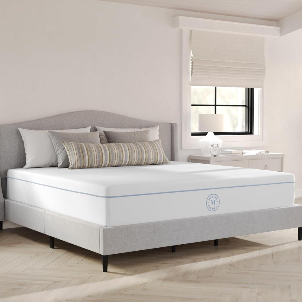 imageMartha Stewart SleepComplete Queen Mattress in a Box MediumFirm Pocket Spring and Foam Hybrid Mattress DualAction Cooling 5Zones Coolweave Cover12 WhiteKing