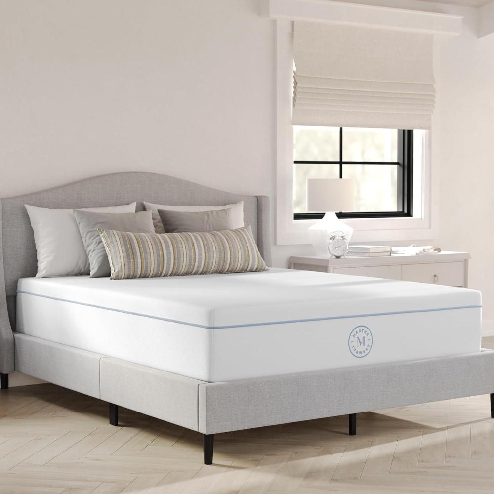 imageMartha Stewart SleepComplete Queen Mattress in a Box MediumFirm Pocket Spring and Foam Hybrid Mattress DualAction Cooling 5Zones Coolweave Cover12 WhiteQueen