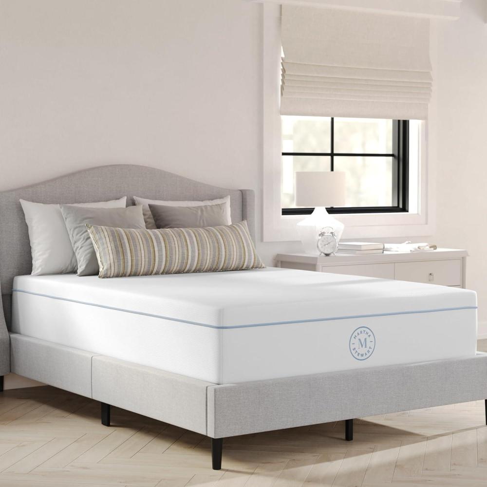 imageMartha Stewart SleepComplete Queen Mattress in a Box MediumFirm Pocket Spring and Foam Hybrid Mattress DualAction Cooling 5Zones Coolweave Cover12 WhiteFull