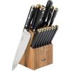 Black W/ Gold Knife Block