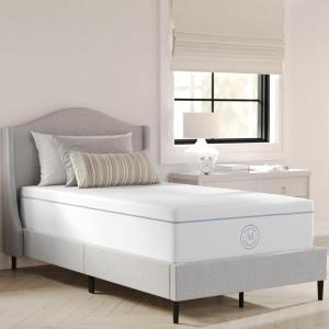 Martha Stewart SleepComplete Queen Mattress in a Box, Medium-Firm Pocket Spring and Foam Hybrid Mattress, Dual-Action Cooling, 5-Zones, Coolweave Cover,12″, White(Twin)