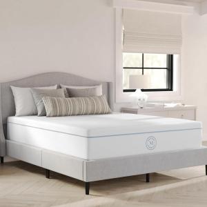 Martha Stewart SleepComplete Queen Mattress in a Box, Medium-Firm Pocket Spring and Foam Hybrid Mattress, Dual-Action Cooling, 5-Zones, Coolweave Cover,12″, White(Queen)
