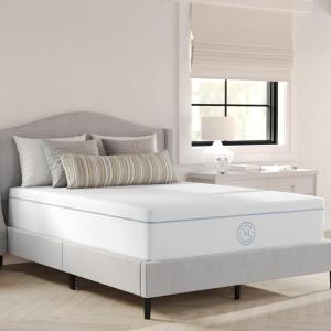 Martha Stewart SleepComplete Queen Mattress in a Box, Medium-Firm Pocket Spring and Foam Hybrid Mattress, Dual-Action Cooling, 5-Zones, Coolweave Cover,12″, White(Full)