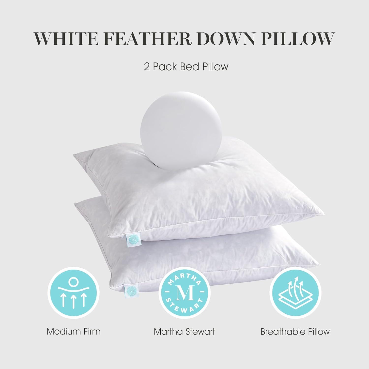 imageMARTHA STEWART Square Couch and Bed Decorative Pillows 2 Pack Throw Insert for CoversEuro Size 26 x2620X20Pack of 2