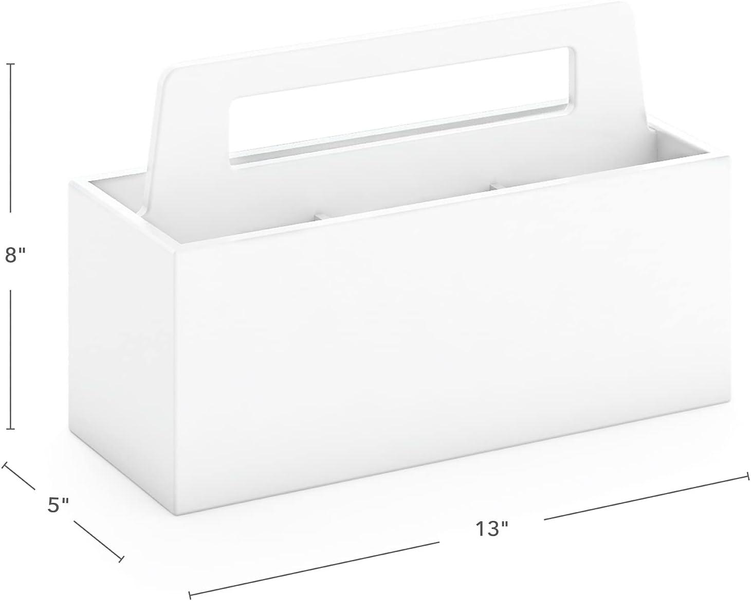 imageMartha Stewart Crafting Kids Wall Caddy Linen White Arts and Crafts Supply Storage Lightweight Wooden CaddyLinen White