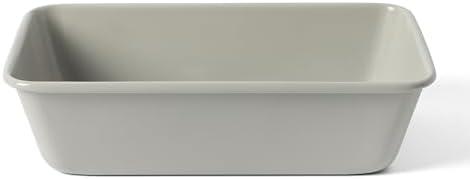 imageMartha Stewart Gallen 9Inch Nonstick Carbon Steel Loaf Pan Teal Durable Bakeware for Even Baking and Easy ReleaseCool Gray