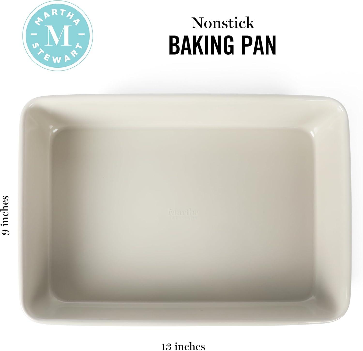 imageMartha Stewart Gallen 9Inch Nonstick Carbon Steel Loaf Pan Teal Durable Bakeware for Even Baking and Easy ReleaseCool Gray