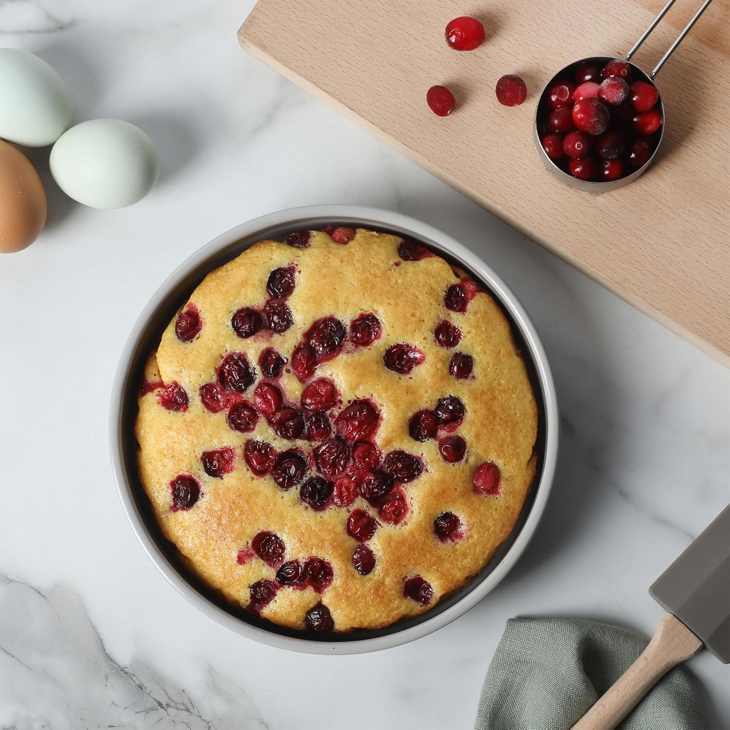 imageMartha Stewart Gallen 9Inch Nonstick Carbon Steel Loaf Pan Teal Durable Bakeware for Even Baking and Easy ReleaseCool Gray
