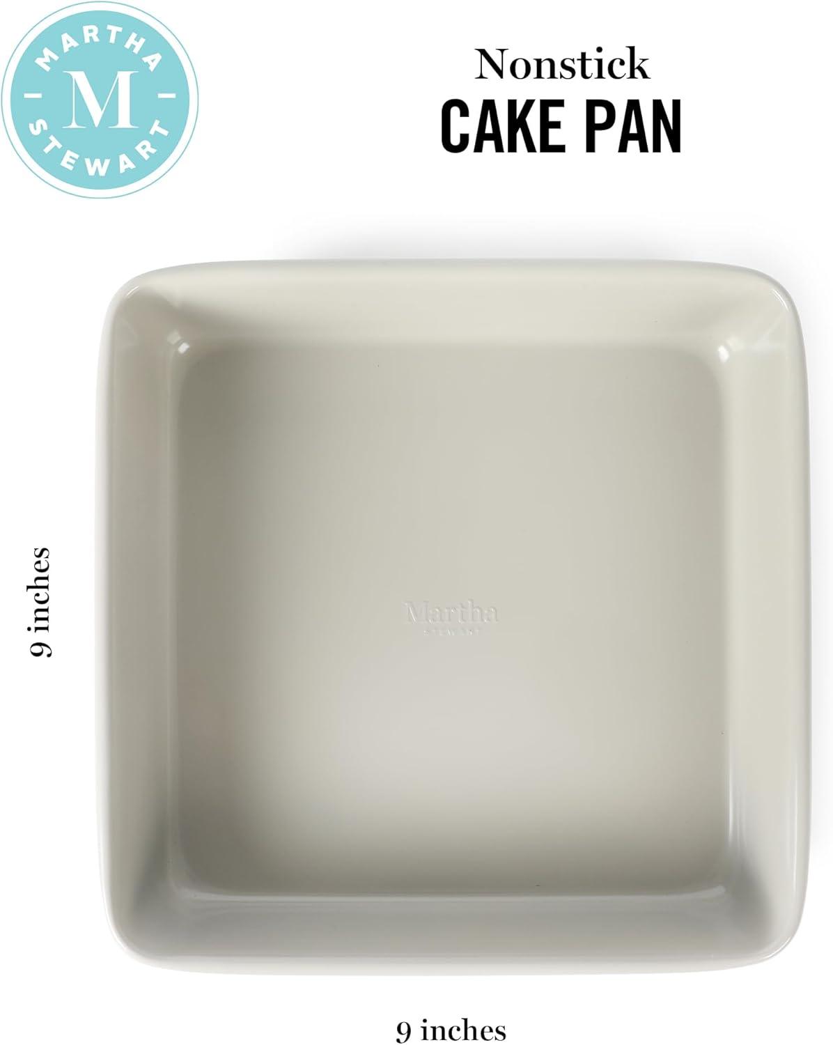 imageMartha Stewart Gallen 9Inch Nonstick Carbon Steel Loaf Pan Teal Durable Bakeware for Even Baking and Easy ReleaseCool Gray