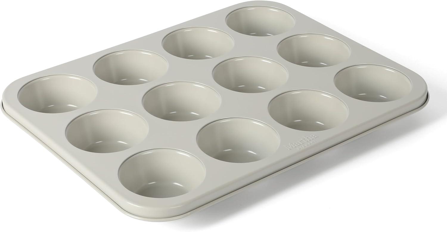 imageMartha Stewart Gallen 9Inch Nonstick Carbon Steel Loaf Pan Teal Durable Bakeware for Even Baking and Easy ReleaseCool Gray
