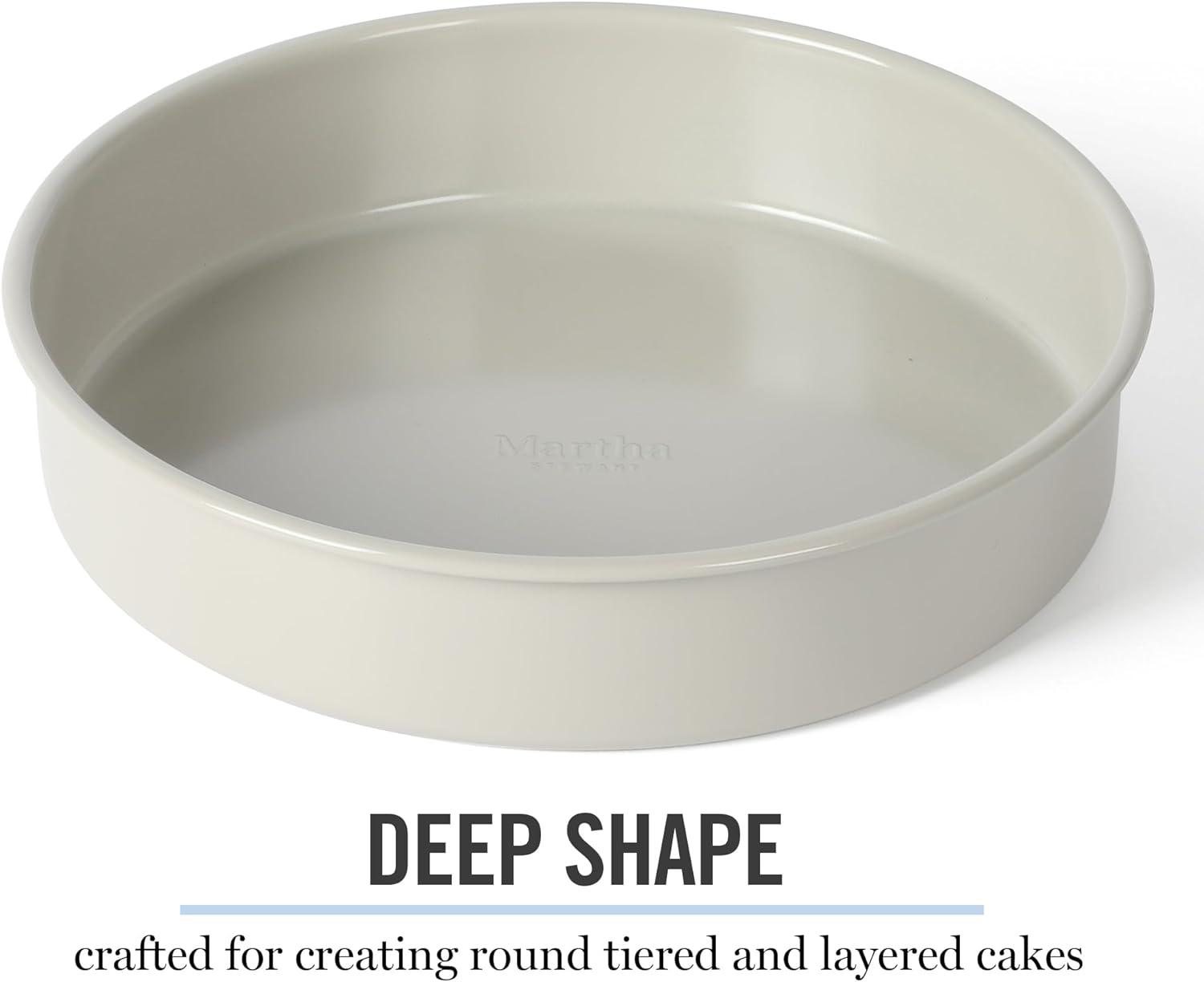 imageMartha Stewart Gallen 9Inch Nonstick Carbon Steel Loaf Pan Teal Durable Bakeware for Even Baking and Easy ReleaseCool Gray