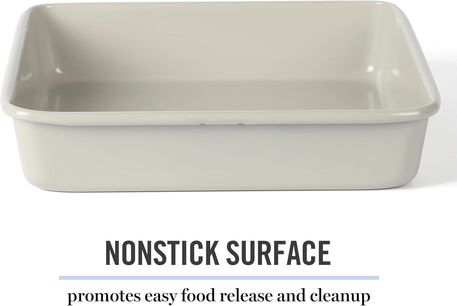 imageMartha Stewart Gallen 9Inch Nonstick Carbon Steel Loaf Pan Teal Durable Bakeware for Even Baking and Easy ReleaseCool Gray