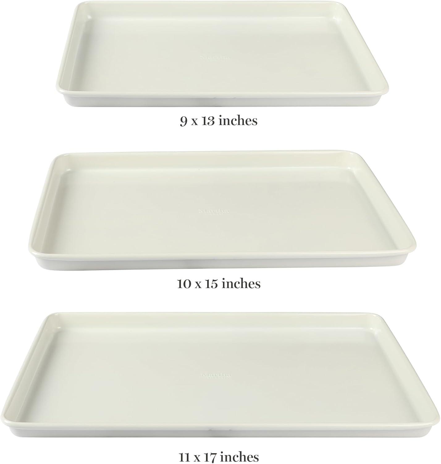 imageMartha Stewart Gallen 9Inch Nonstick Carbon Steel Loaf Pan Teal Durable Bakeware for Even Baking and Easy ReleaseLinen White Set
