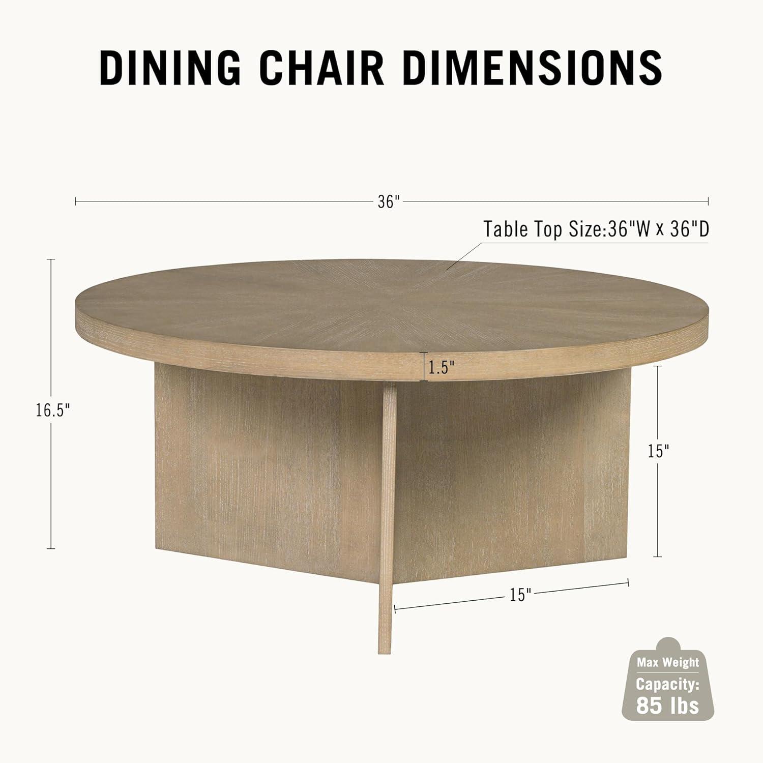 imageMartha Stewart Sadie Round Coffee Table Starburst Veneer Top Walnut Brown Wood Finish Modern Accent for Living Room Lounge or Sitting Area 22 x Dia 24 HReclaimed Greige
