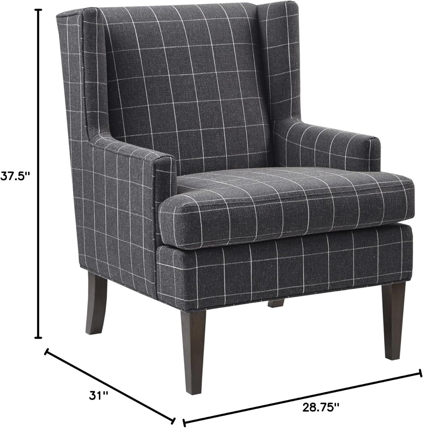 imageMartha Stewart Upholsterd Accent Chair Living Room Furniture Modern Design Leisurely Resting Comfortable Foam Seat Cushion Bedroom Lounge Sophisticated 2875 W x 31 D x 375 H CharcoalCharcoal