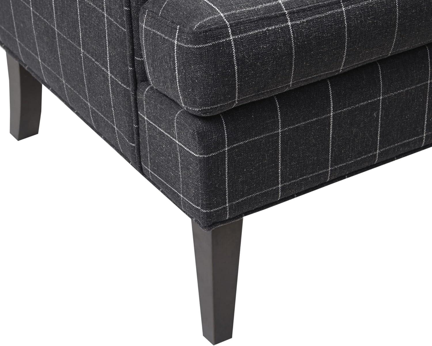 imageMartha Stewart Upholsterd Accent Chair Living Room Furniture Modern Design Leisurely Resting Comfortable Foam Seat Cushion Bedroom Lounge Sophisticated 2875 W x 31 D x 375 H CharcoalCharcoal