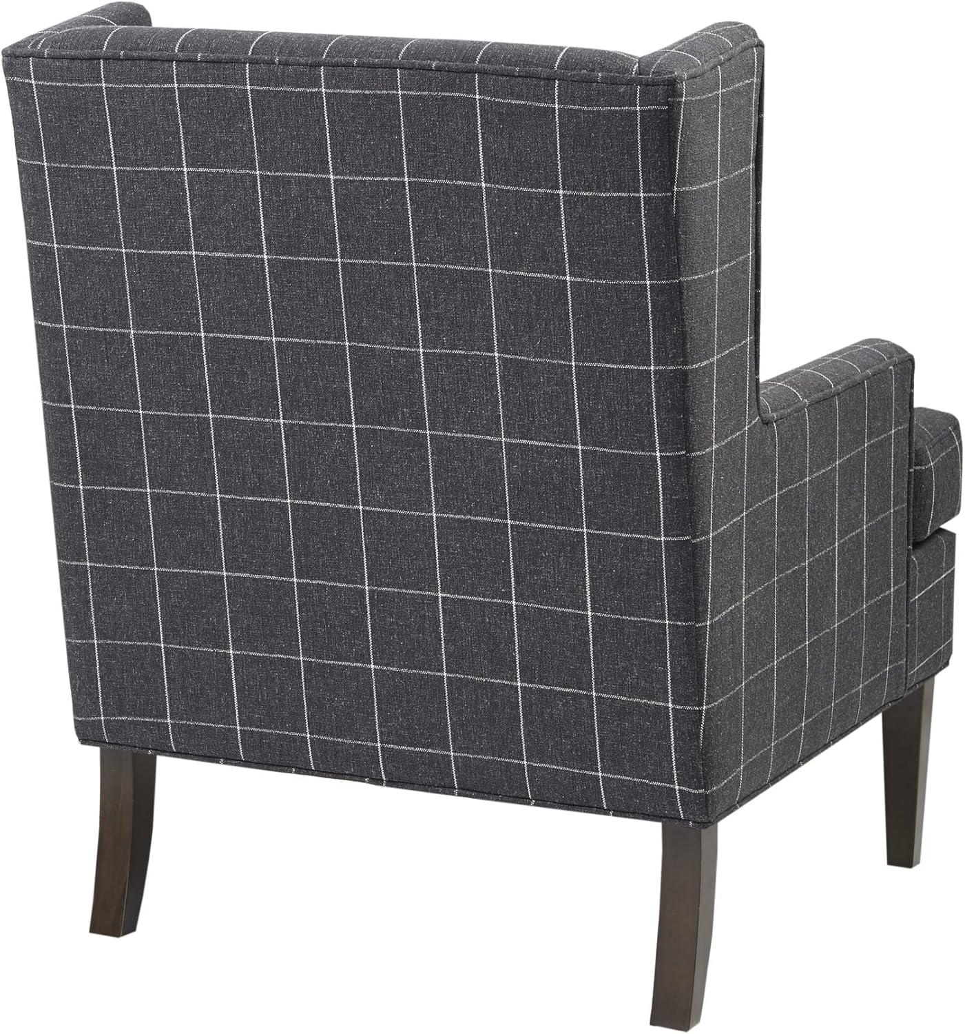 imageMartha Stewart Upholsterd Accent Chair Living Room Furniture Modern Design Leisurely Resting Comfortable Foam Seat Cushion Bedroom Lounge Sophisticated 2875 W x 31 D x 375 H CharcoalCharcoal