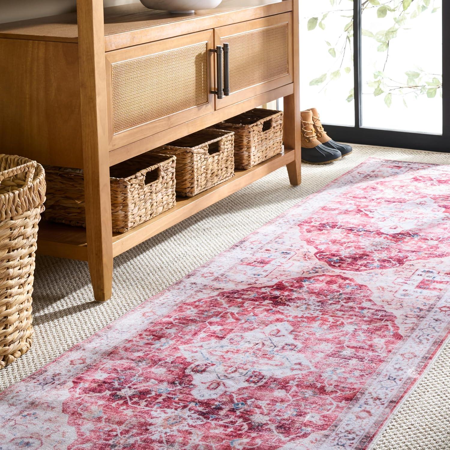 imageMartha Stewart x SAFAVIEH Machine Washable Area Rug Collection 5 x 8 Rust amp Gold Slip Resistant amp Easy Cleaning Ideal for Ideal for Living Room Bedroom Dining Space MSRW156QRustGold