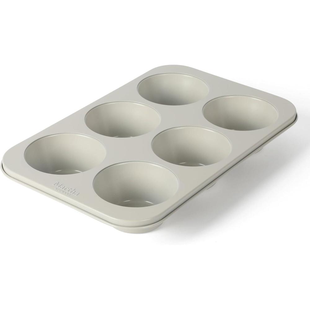 imageMartha Stewart Gallen 9Inch Nonstick Carbon Steel Loaf Pan Teal Durable Bakeware for Even Baking and Easy ReleaseCool Gray