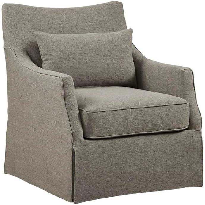 imageMartha Stewart London Swivel Chair Solid Wood amp Plywood Skirted Metal Base Accent Armchair Lumbar Pillow Modern Classic Family Room Sofa Furniture Bedroom Lounge 28X315X3525 Light BlueTan Multi