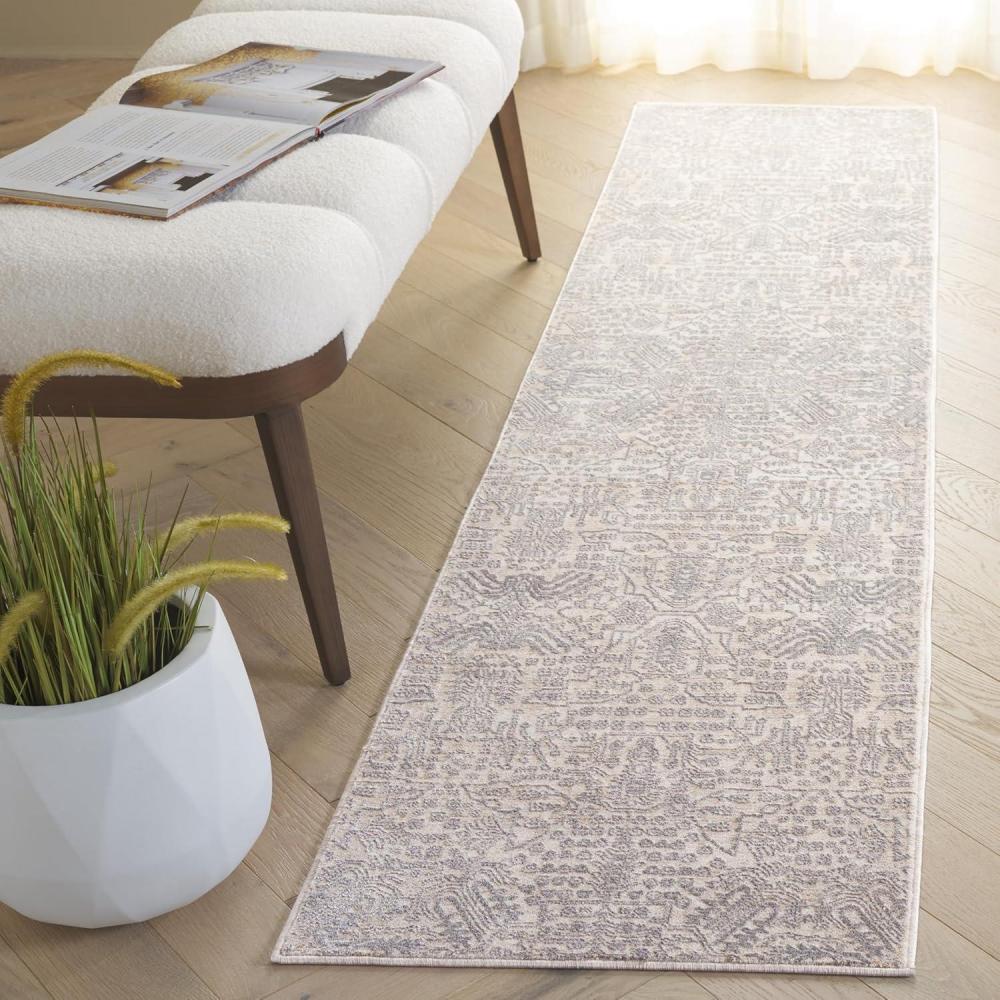 imageMartha Stewart x SAFAVIEH Area Rug Collection 23 x 8 Runner Light Grey amp Beige NonShedding amp Easy Cleaning Ideal for Living Room Bedroom Foyer Hallway MSR8989BLight GreyBeige