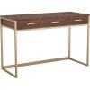 Walnut Top/Polished Brass Frame