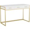 White Top/Polished Brass Frame
