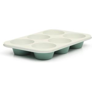Martha Stewart Gallen 9-Inch Nonstick Carbon Steel Loaf Pan – Teal, Durable Bakeware for Even Baking and Easy Release(Teal)
