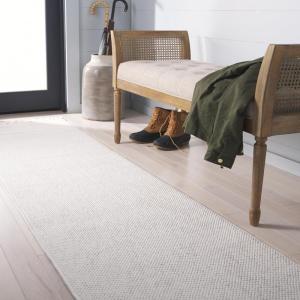 Martha Stewart x SAFAVIEH Area Rug Collection – 5′ x 8′, Beige, Non-Shedding & Easy Cleaning, Ideal for Living Room, Bedroom, Office, Dining Space (MSR920B)(Ivory)
