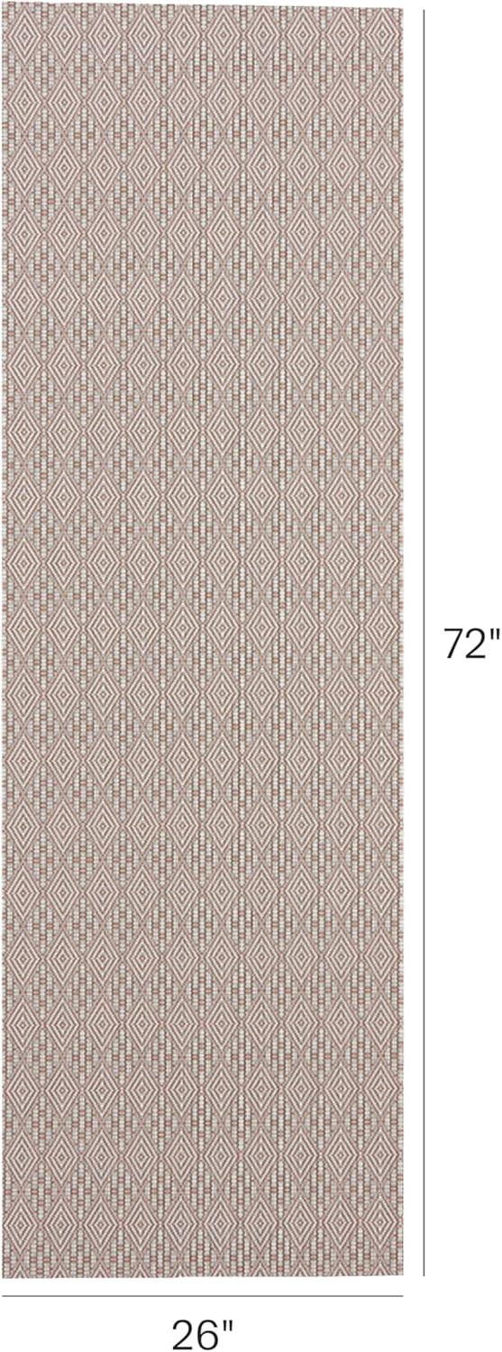 imageChilewich Martha by Martha Stewart Boxwood Rug in Abalone 23 x 36 Easy Care Premium IndoorOutdoor Floor Mat for Entry Kitchen Bath Pool with NonSlip BackingBurnt Coral
