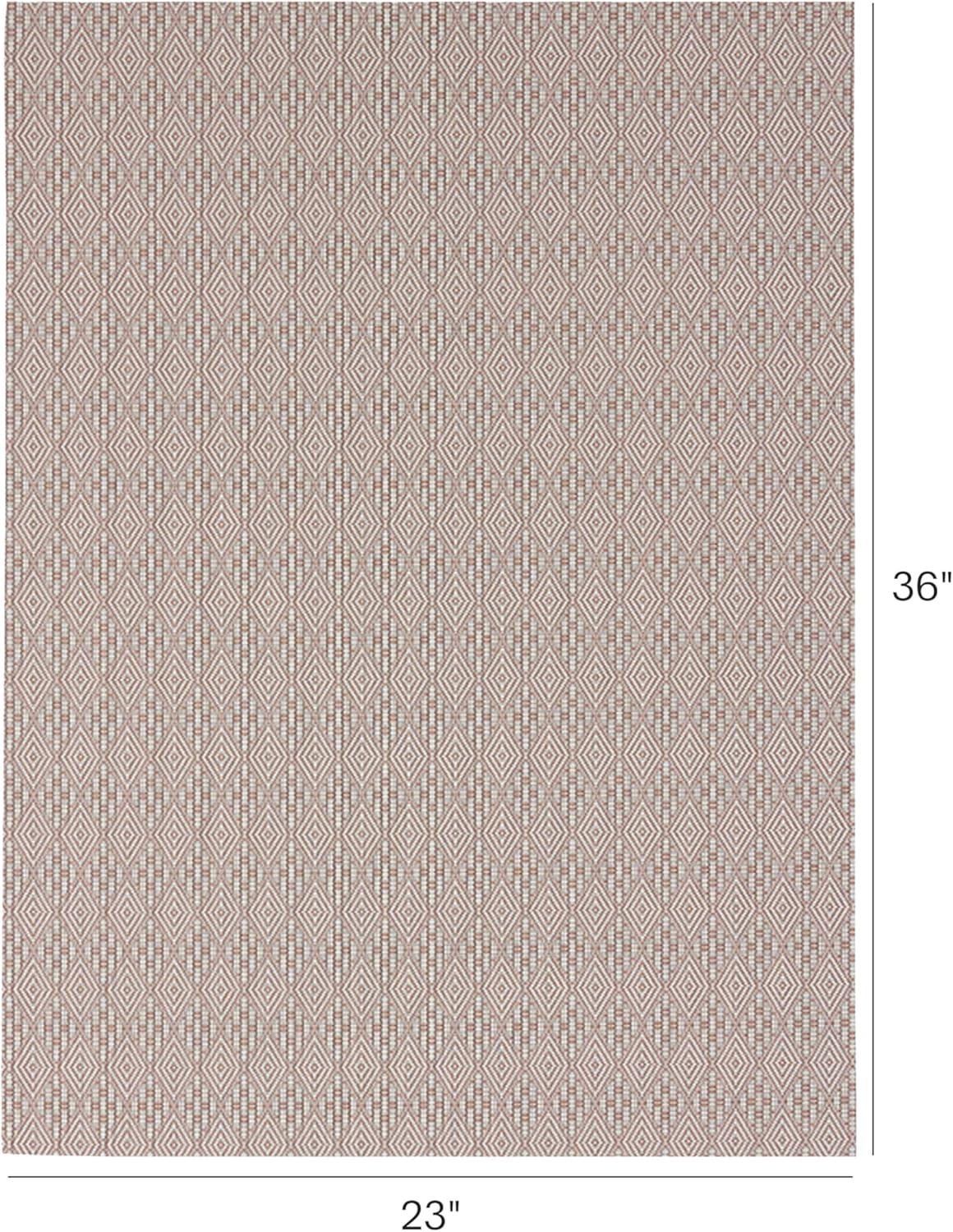 imageChilewich Martha by Martha Stewart Boxwood Rug in Abalone 23 x 36 Easy Care Premium IndoorOutdoor Floor Mat for Entry Kitchen Bath Pool with NonSlip BackingBurnt Coral