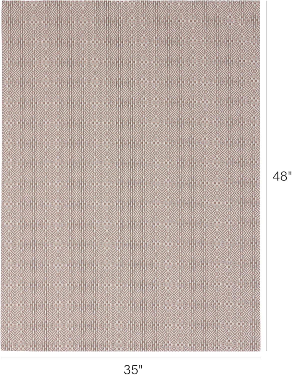 imageChilewich Martha by Martha Stewart Boxwood Rug in Abalone 23 x 36 Easy Care Premium IndoorOutdoor Floor Mat for Entry Kitchen Bath Pool with NonSlip BackingBurnt Coral