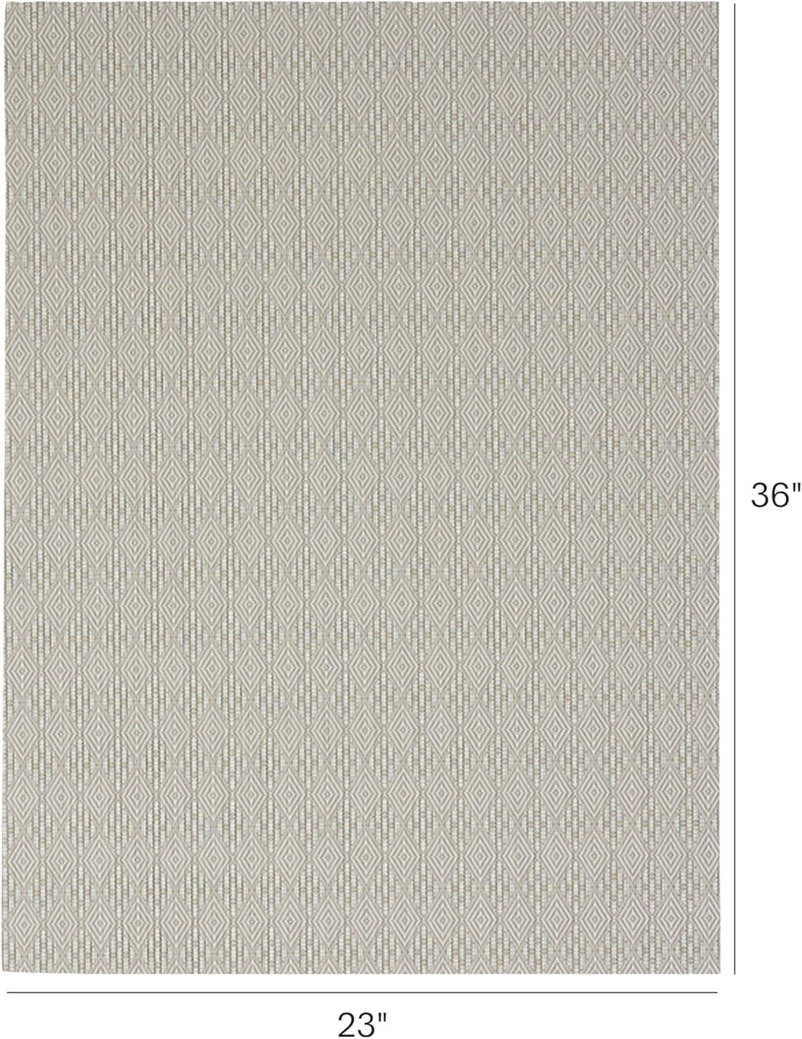 imageChilewich Martha by Martha Stewart Boxwood Rug in Abalone 23 x 36 Easy Care Premium IndoorOutdoor Floor Mat for Entry Kitchen Bath Pool with NonSlip BackingFlax