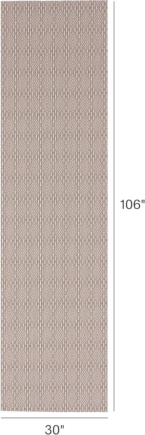imageChilewich Martha by Martha Stewart Boxwood Rug in Abalone 23 x 36 Easy Care Premium IndoorOutdoor Floor Mat for Entry Kitchen Bath Pool with NonSlip BackingBurnt Coral