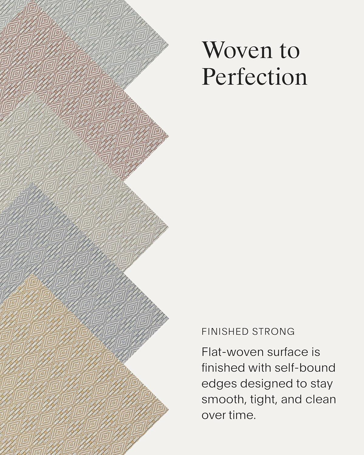 imageChilewich Martha by Martha Stewart Boxwood Rug in Abalone 23 x 36 Easy Care Premium IndoorOutdoor Floor Mat for Entry Kitchen Bath Pool with NonSlip BackingFlax