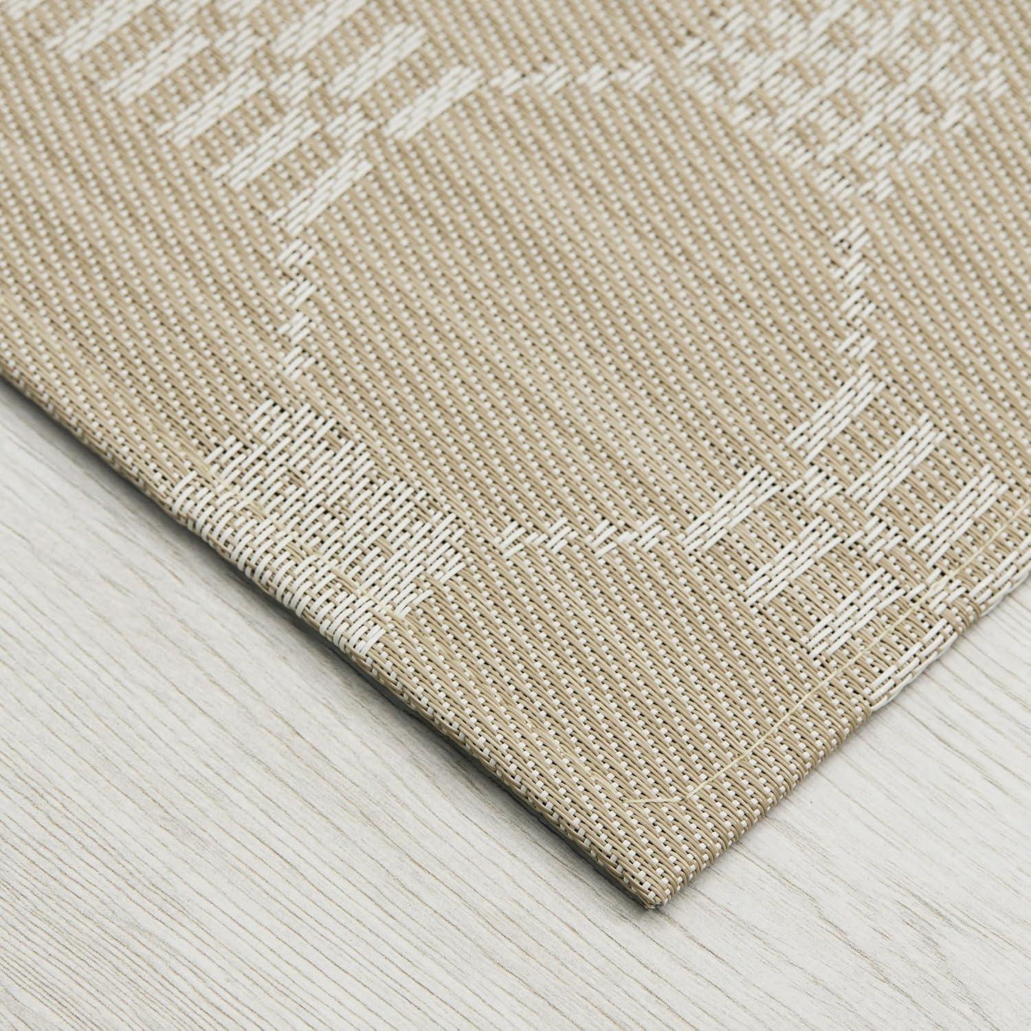 imageChilewich Martha by Martha Stewart Coverlet Rug in Wheat 23x36 Easy Care Premium IndoorOutdoor Floor Mat for Entry Kitchen Bath Pool with NonSlip BackingFlax