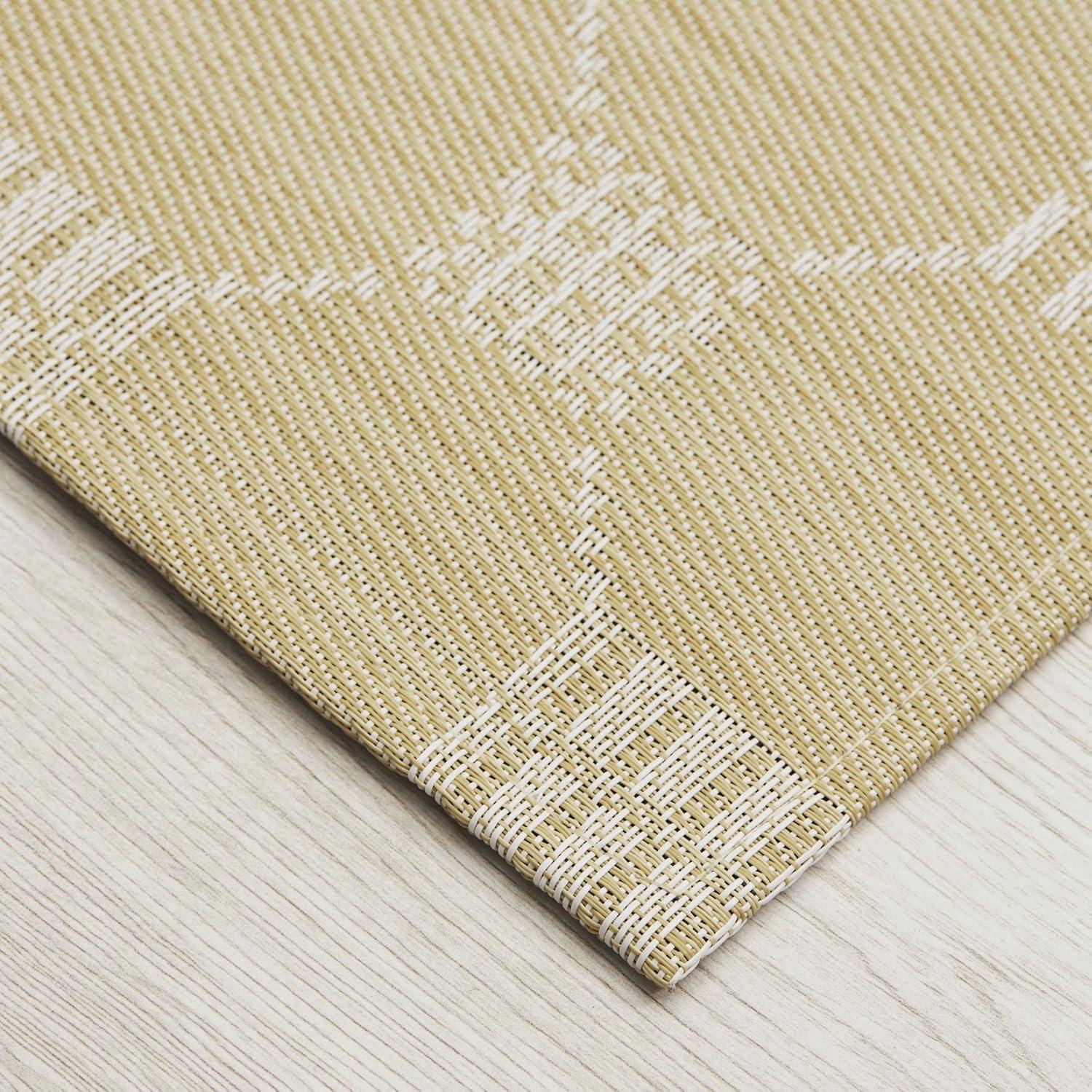 imageChilewich Martha by Martha Stewart Coverlet Rug in Wheat 23x36 Easy Care Premium IndoorOutdoor Floor Mat for Entry Kitchen Bath Pool with NonSlip BackingWheat